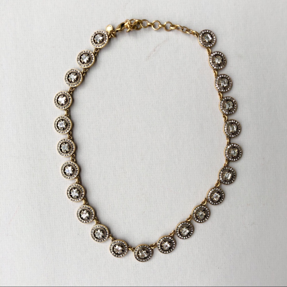 J. Crew Factory pave circle necklace